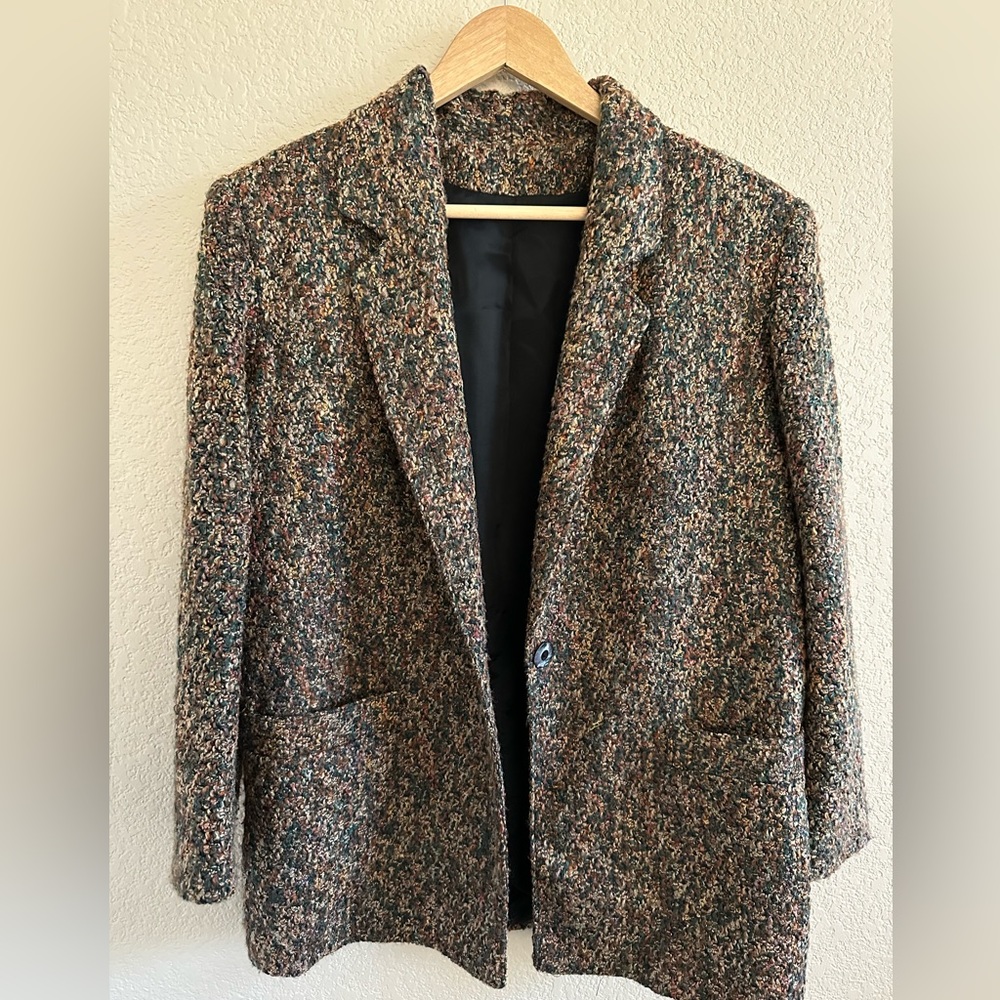 VTG W.L.B.W. Women’s Blazer Multicolor Tweed 80s 6P